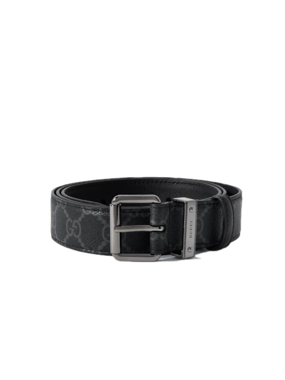 Gucci Men’s GG Supreme Coated Canvas W3cm Monogrammed Belt Black 90cm 822150